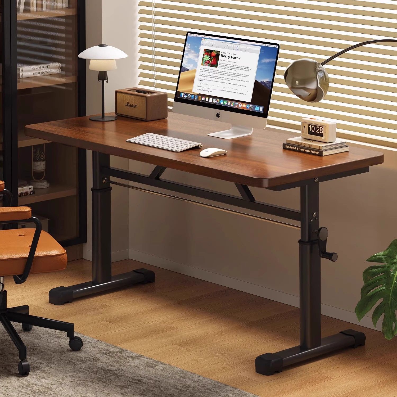 Desk Setup Notebook - Scrivania Moderna Semplice con Altezza Regolabile,