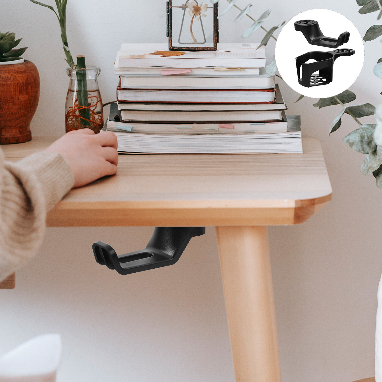 Desk Setup Headphones - 2 Pezzi Supporto Girevole a 360