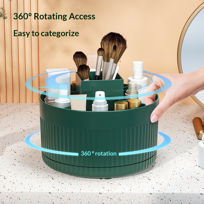Desk Setup Shelves - 360 ° Contenitore Rotante da Tavolo