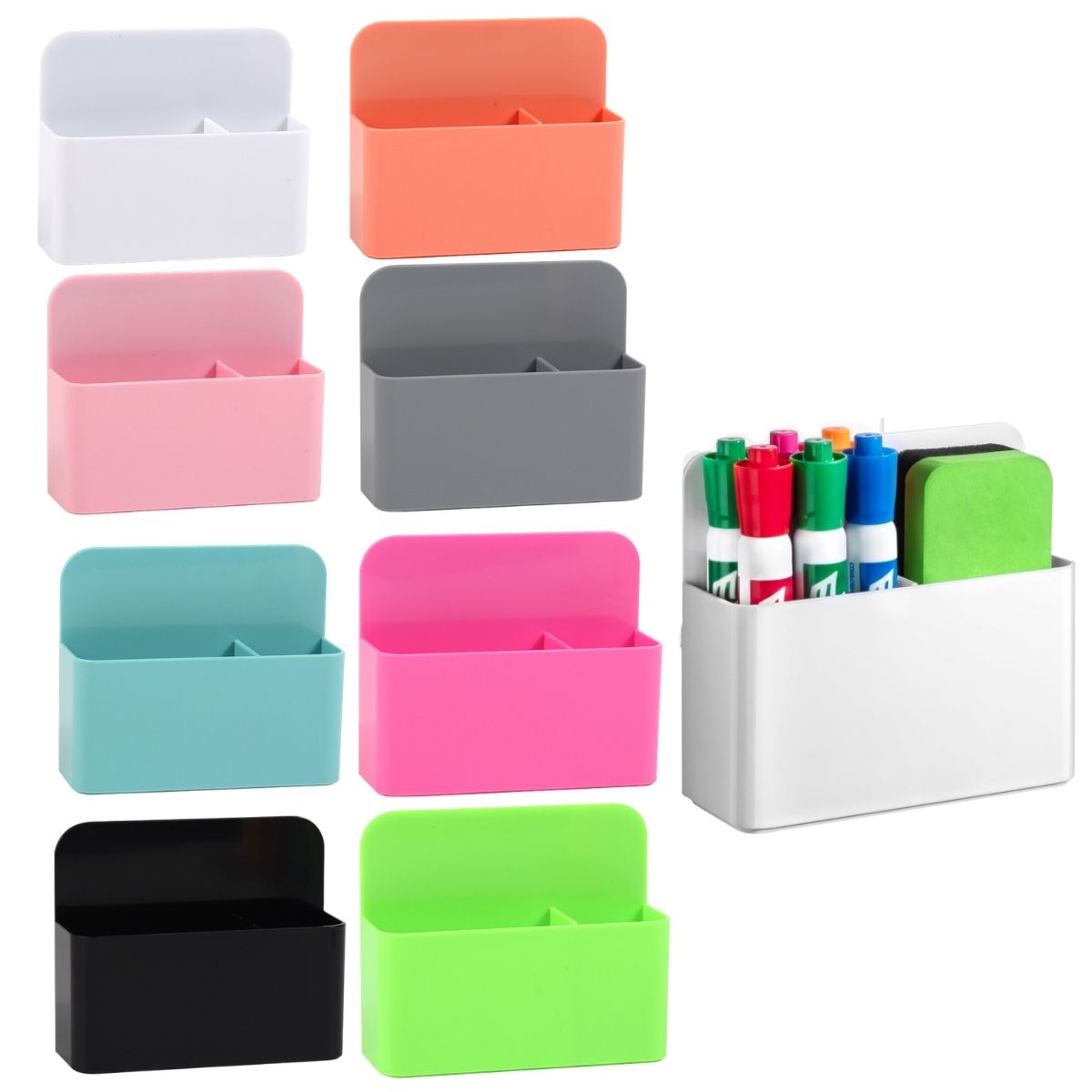 Pen Cup Magnetic - 2 Pezzi Porta Pennarelli Magnetici Cancellabili