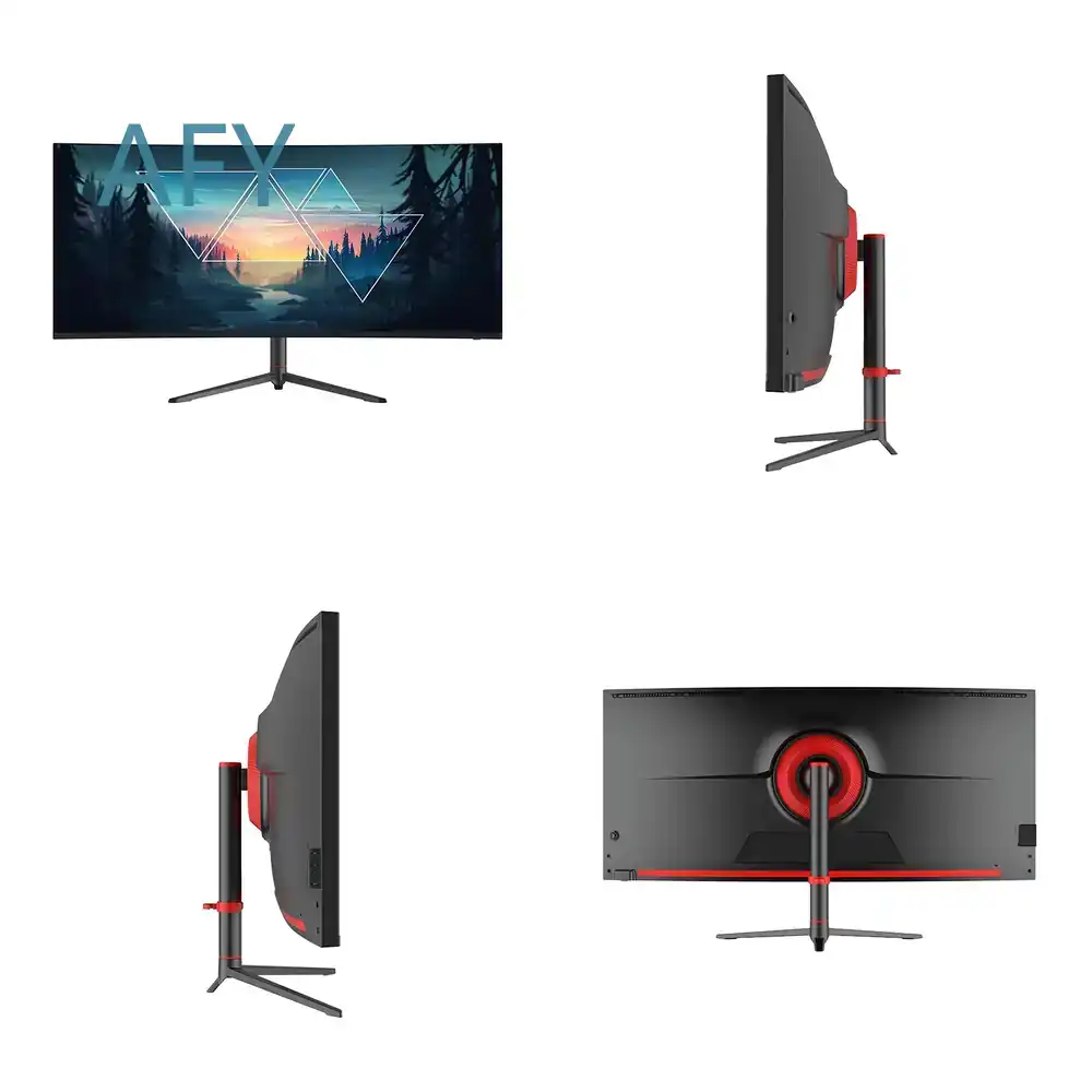 Dual Monitor Desk Setup - Monitor da gioco curvo Flashworth da