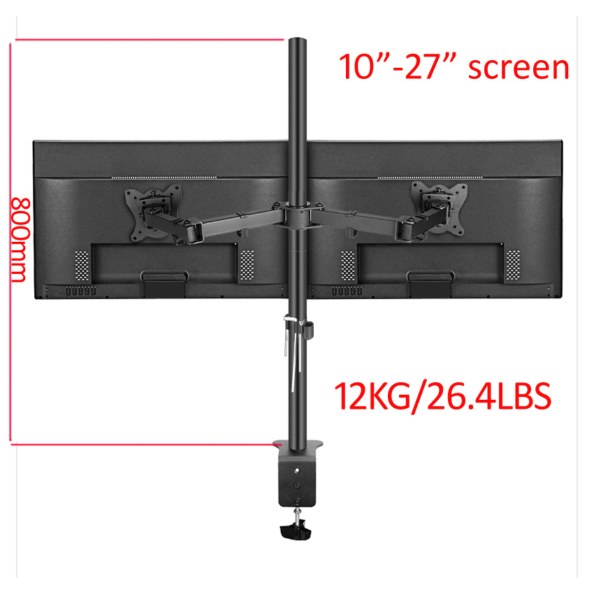 Dual Monitor Desk Setup - T902-280 Ruota a 360 gradi in