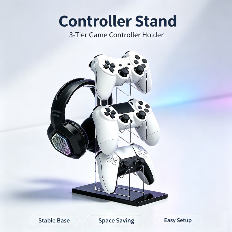 Desk Setup Headphones - Supporto per Controller a 3 Livelli