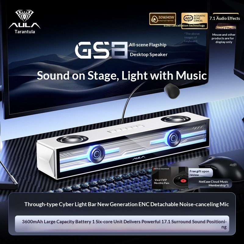 Desk Setup With Speakers - Altoparlante da Gaming Aula Gs8, Soundbar