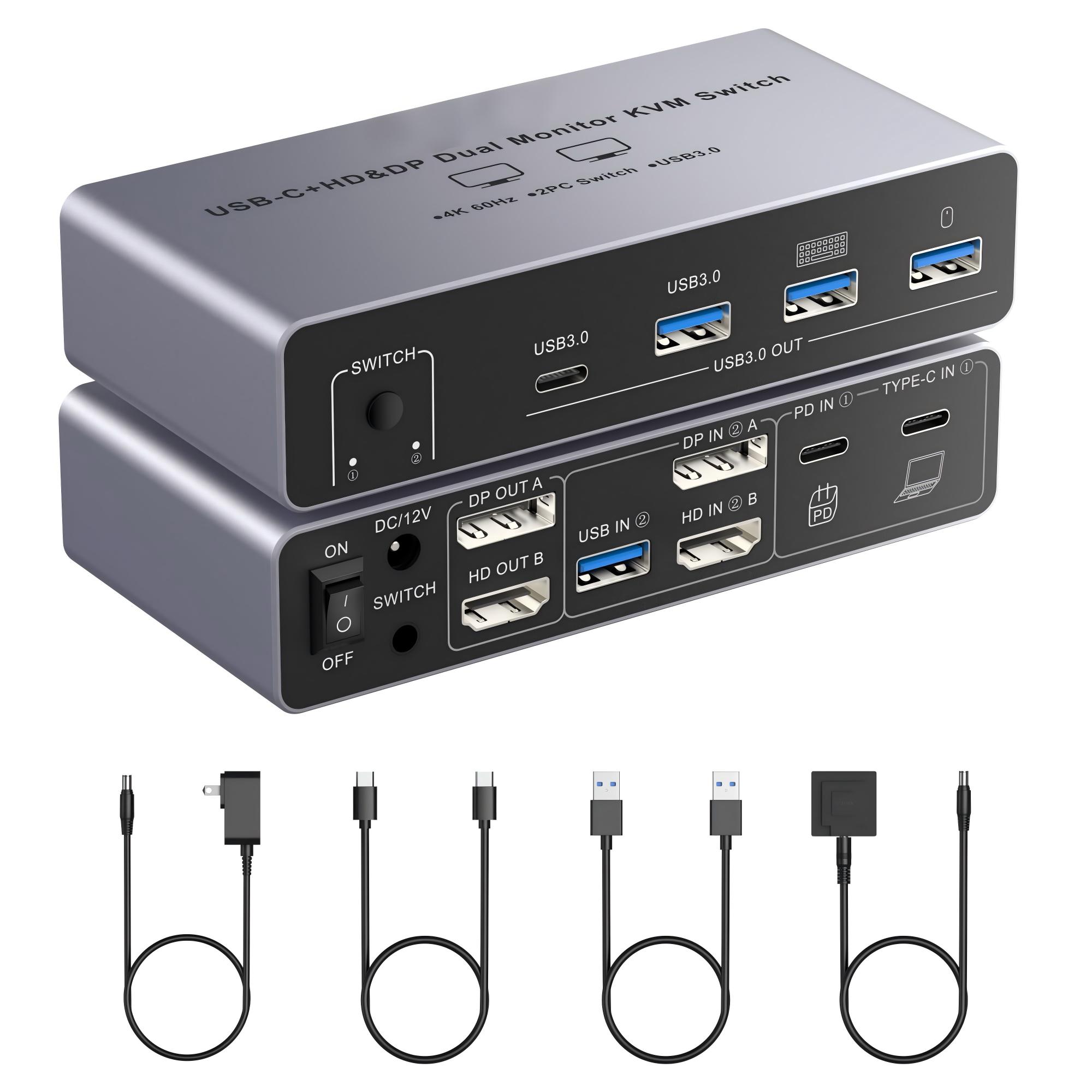 Switch KVM HDM DP per 2 Monito - Dual Monitor Desk Setup recensione e prezzo
