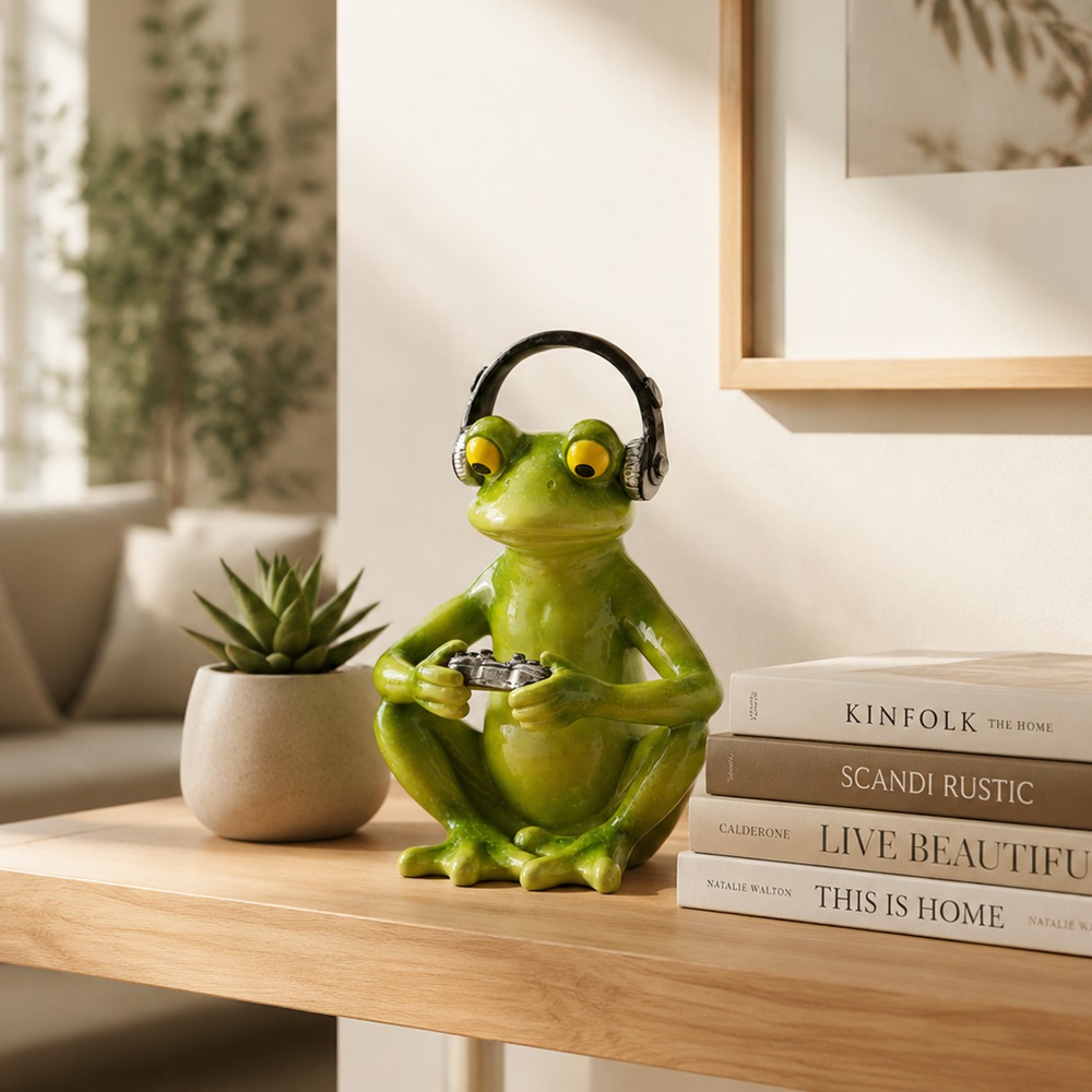 Statua Divertente di Rana Game - Desk Setup Headphones recensione e prezzo