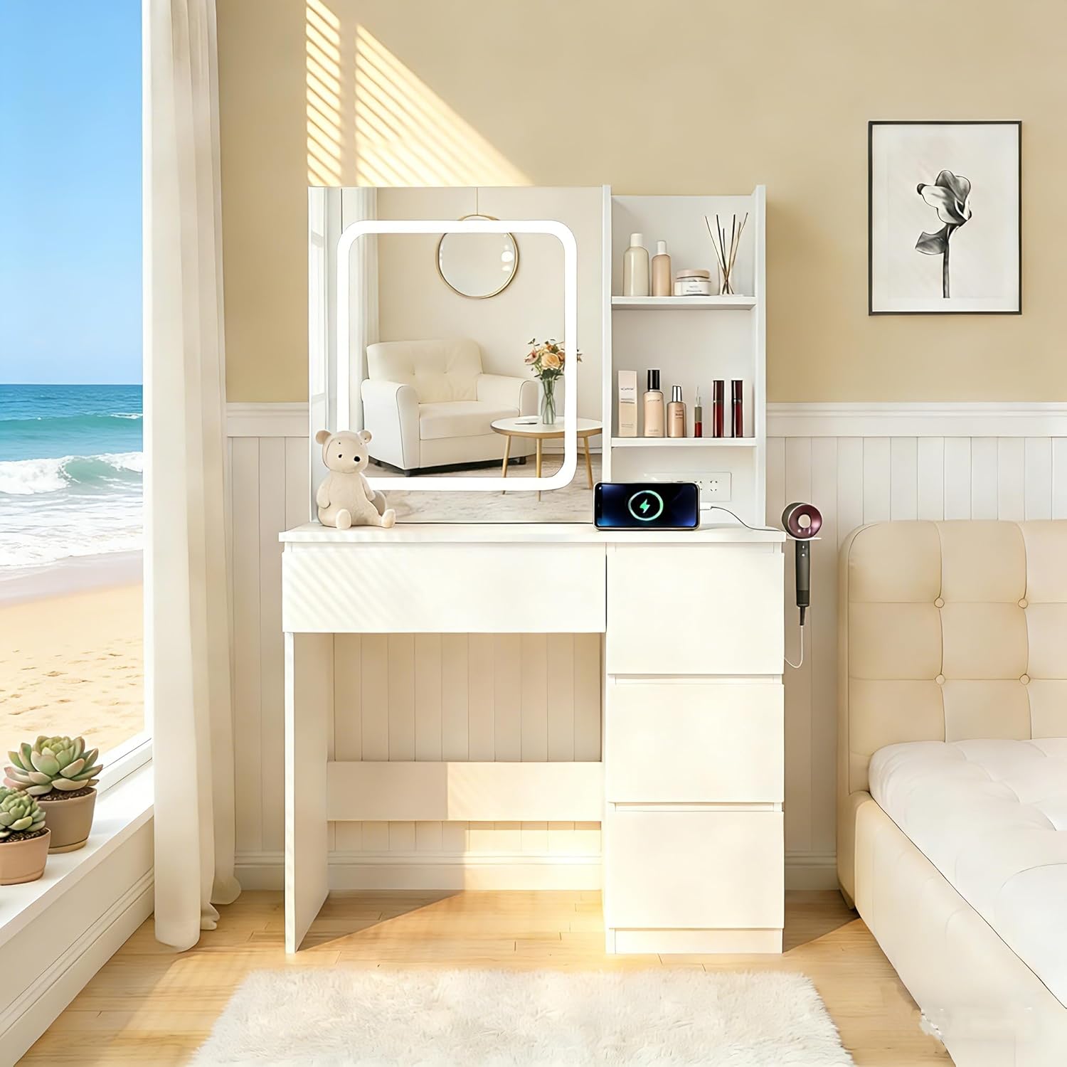Tavolo da Trucco i*-Make Up co - Desk Setup Charging Station recensione e prezzo