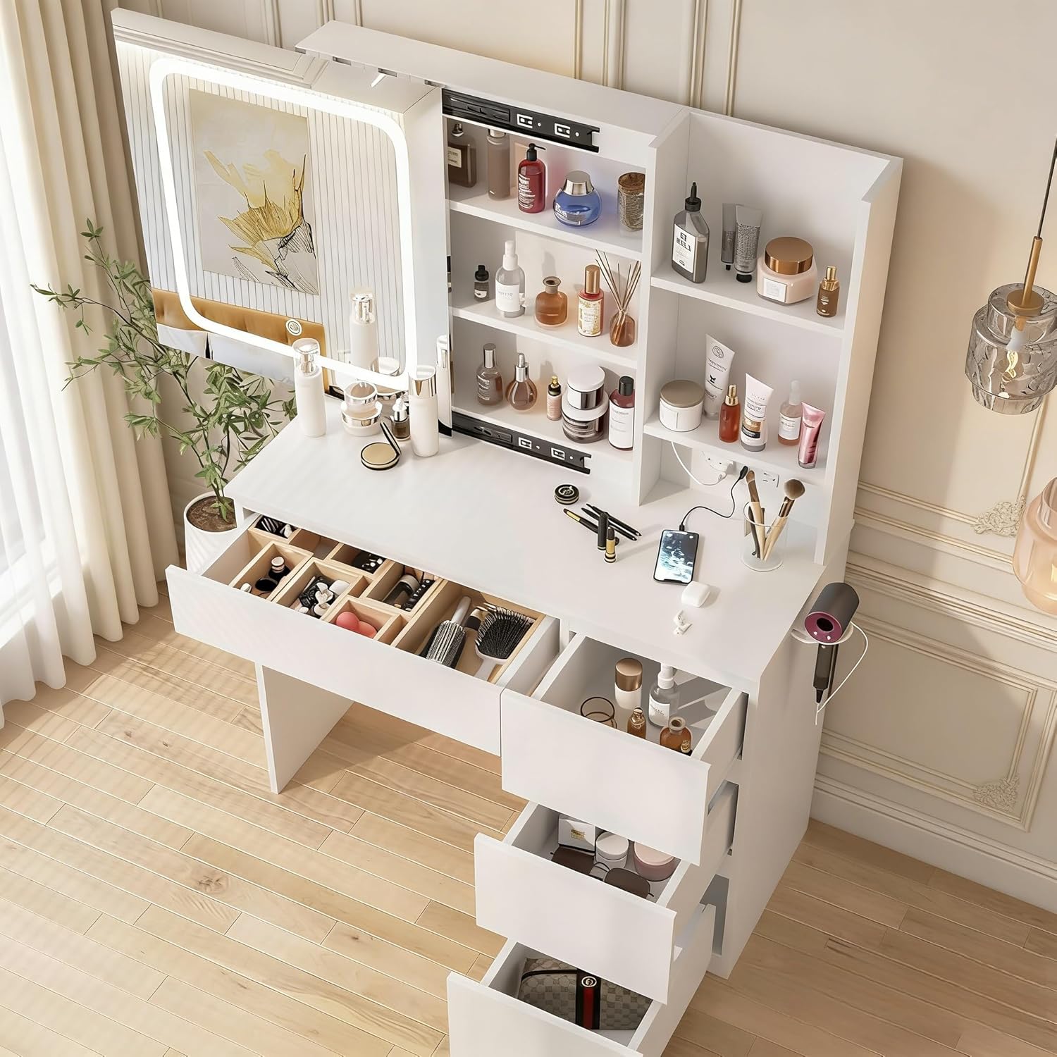 Tavolo da Trucco i*-Make Up co - Desk Setup Charging Station recensione e prezzo