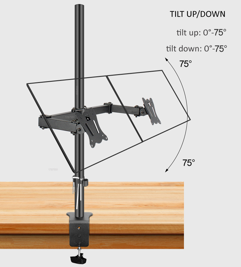 T902-280 Ruota a 360 gradi in  - Dual Monitor Desk Setup recensione e prezzo