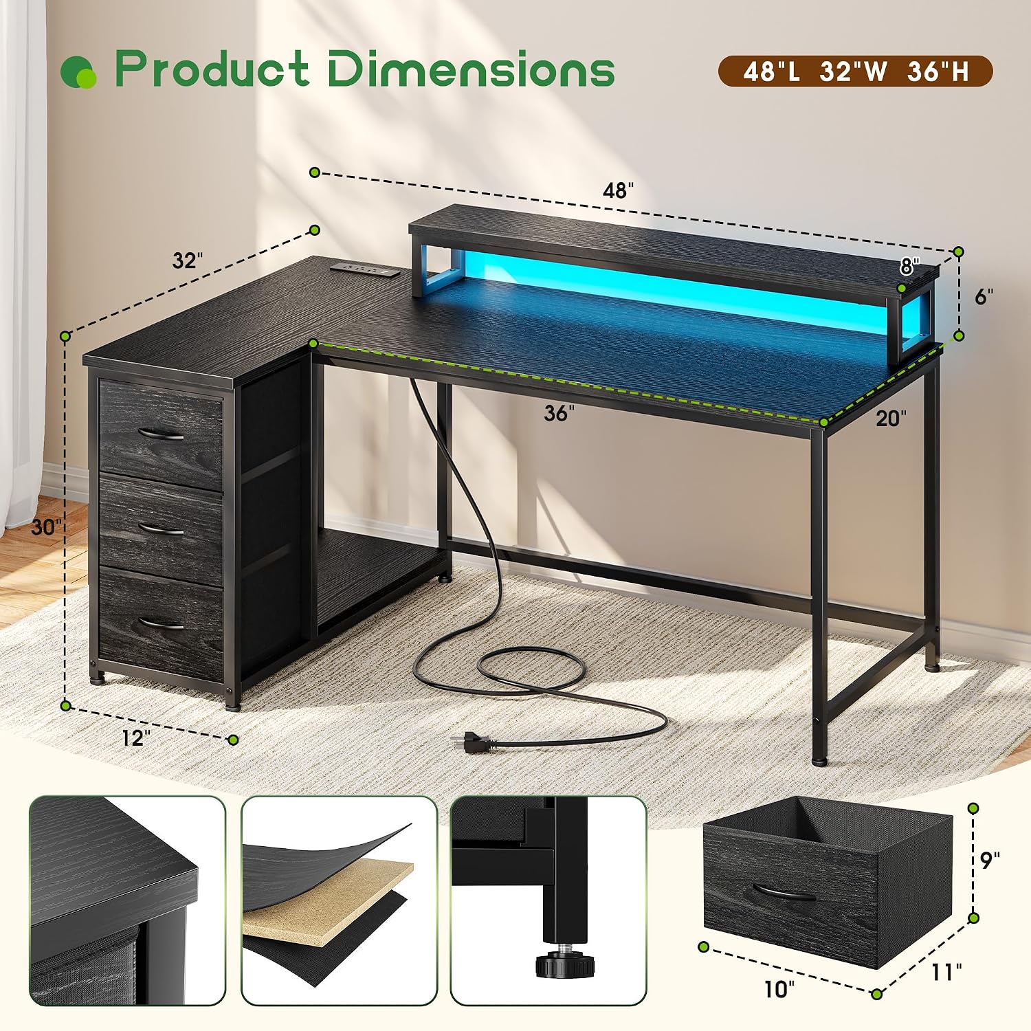 Scrivania da Gaming con 3 Cass - Desk Setup Rgb recensione e prezzo
